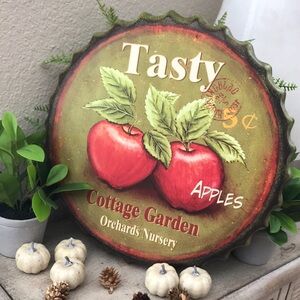 Vintage Inspired Rustic Farmhouse Fall Harvest metal sign wall decor